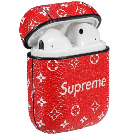 louis vuitton x supreme airpod case